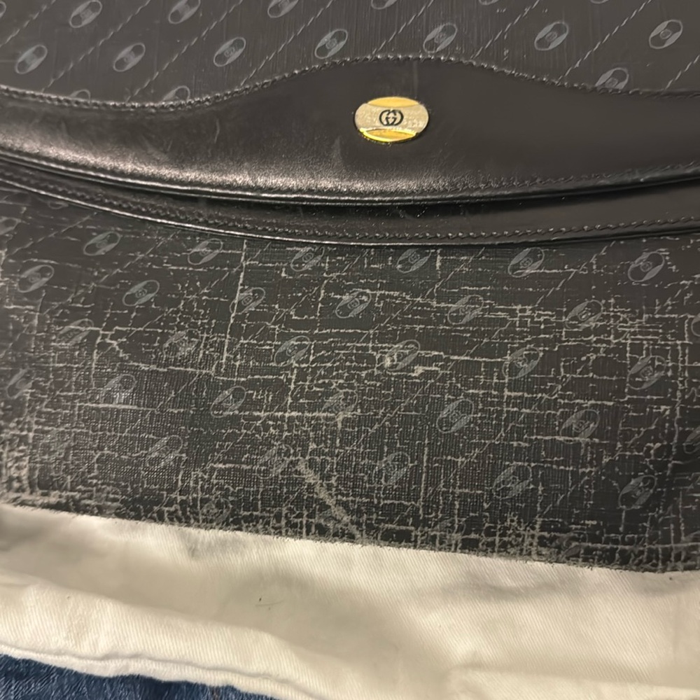 Gucci vintage black canvas clutch - Picture 2 of 5